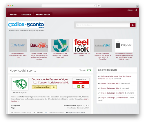 Clipper theme WordPress - codice-sconto.com
