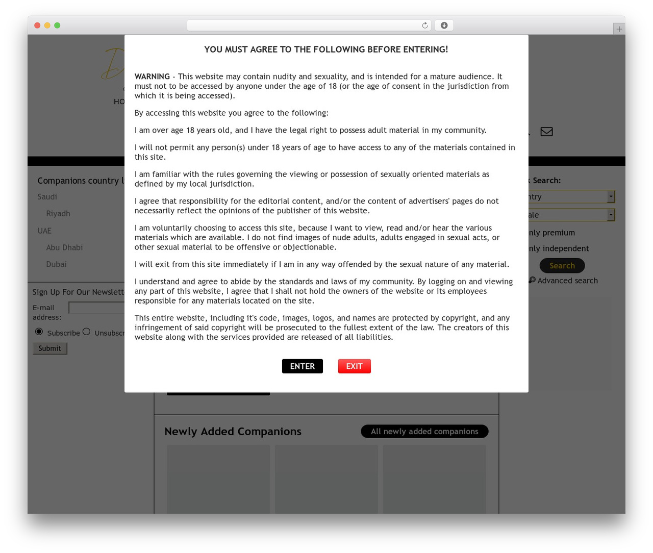EscortWP theme WordPress - datedubaicompanion.com