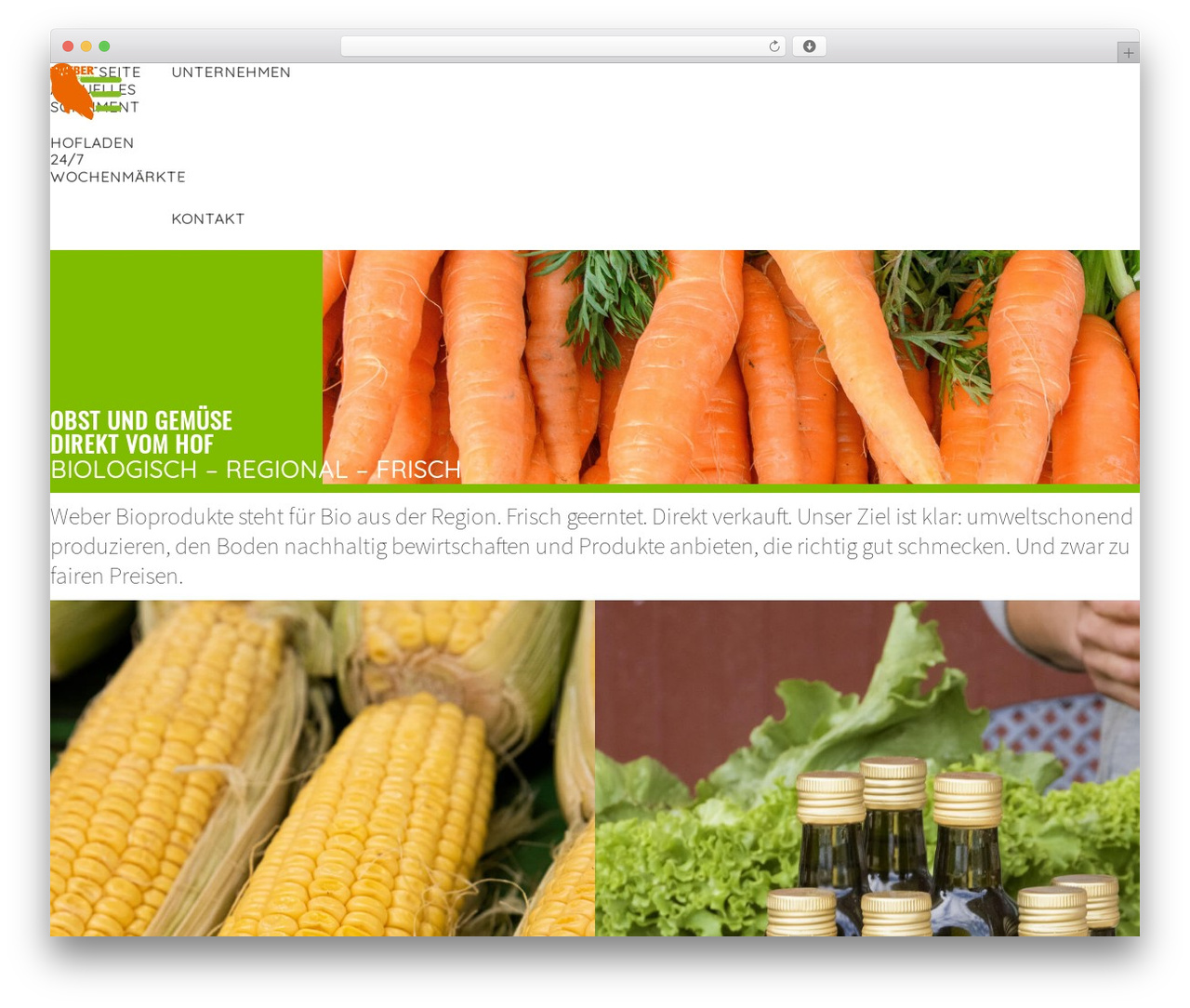 Hello Elementor WordPress theme - weberbioprodukte.ch