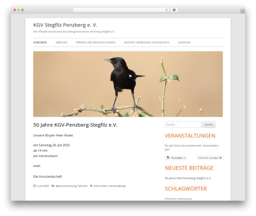 Tiny Framework WP theme - kgv-penzberg.de