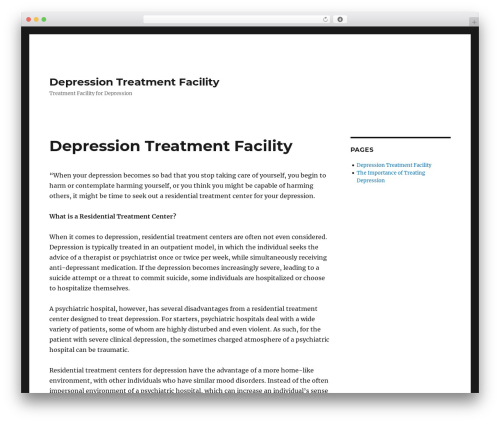 Twenty Sixteen free WP theme - depressiontreatmentfacility.com