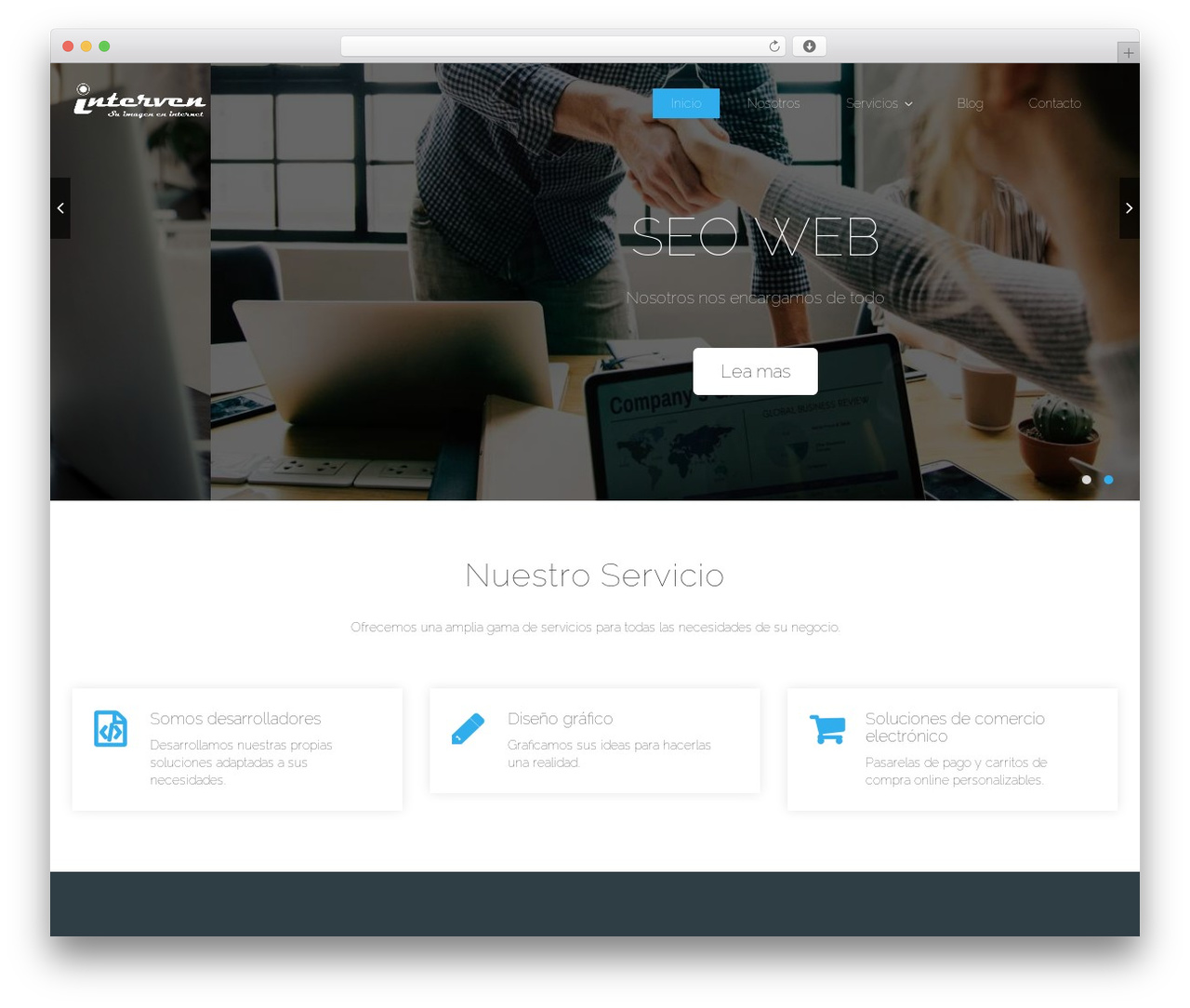 Web Development WordPress theme - intervenweb.com