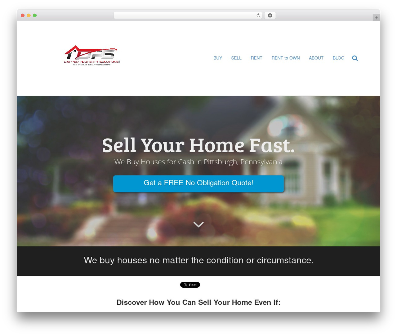 WordPress theme Beaver Builder Theme - dapperpropertysolutions.com/seller-home