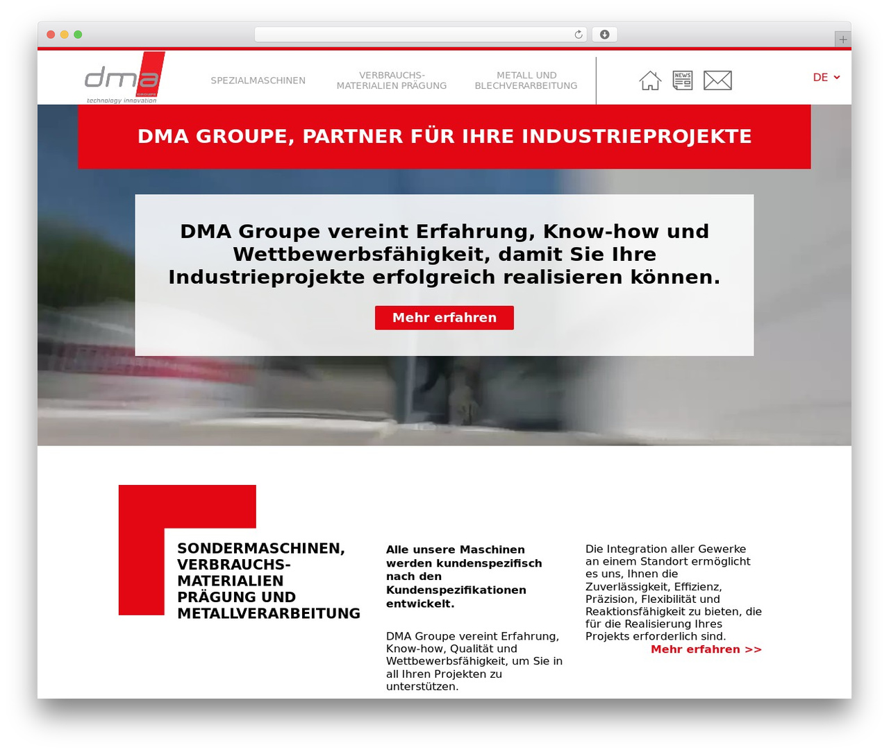 WordPress theme DMA - dmagroupe.de