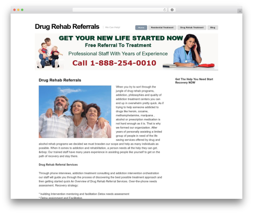 WordPress theme Skeleton Plus - drug-rehab-referrals.com