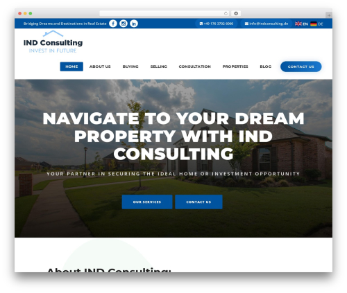 CodeCrab Technologies WordPress theme - indconsulting.de