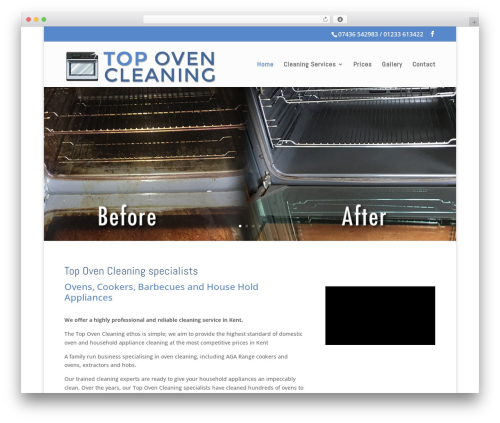 Divi WordPress theme - topovencleaning.co.uk