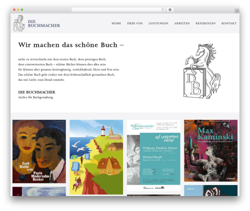 Exa WordPress theme - diebuchmacher-atelier.de