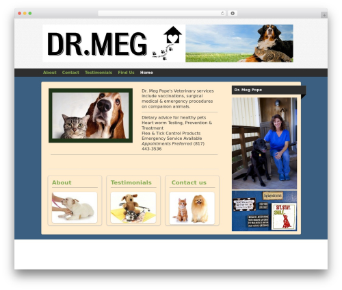 SmallBiz Dynamic WordPress theme design - drmegpope.com