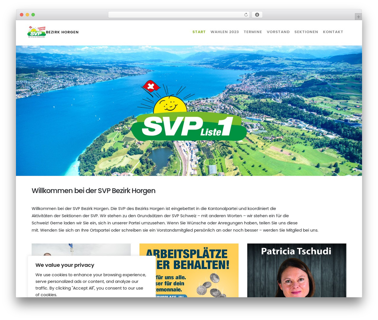 Theme WordPress Rare - svp-bezirk-horgen.ch