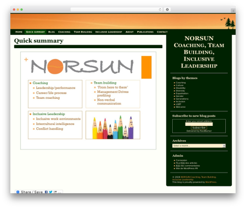 WordPress theme Sunset - diversity-and-cross-culture.com