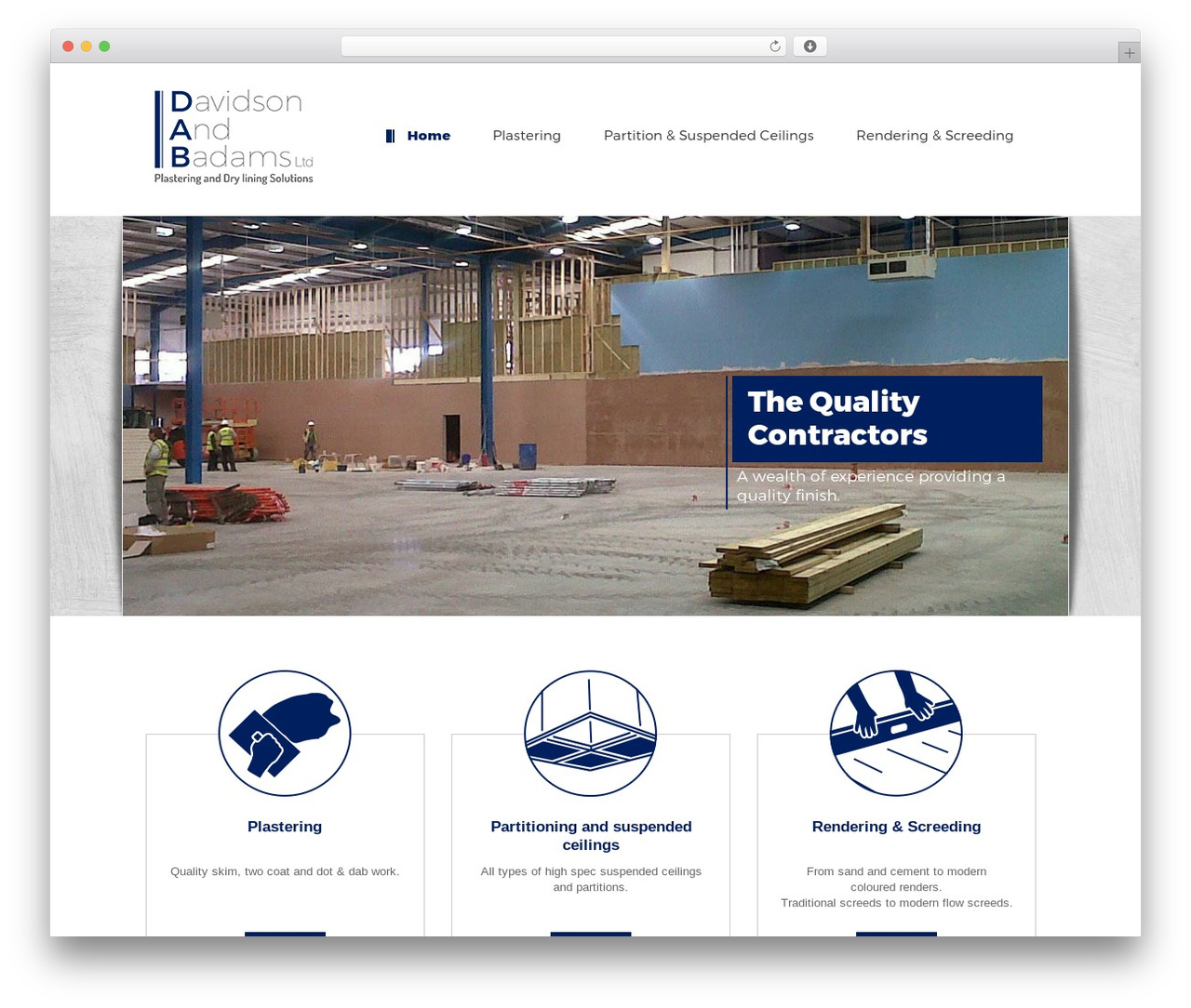 DAB best WordPress theme - dabplastering.co.uk