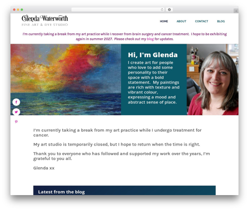 Divi WordPress theme - glendawaterworth.com