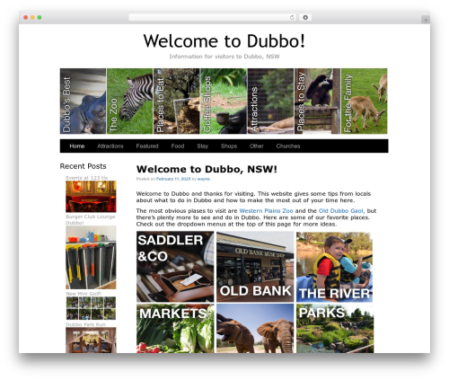 Sliding Door WordPress website theme - dubbo.org