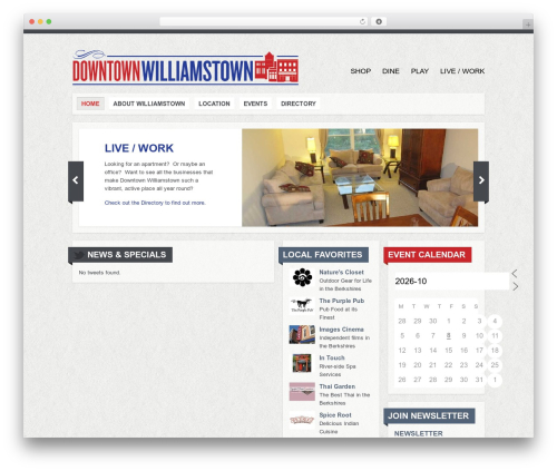 Theme WordPress Downtown - downtownwilliamstown.com