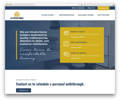 Theme WordPress Divi - h3customhomes.com
