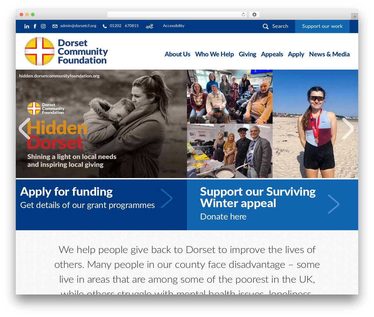 wave1 WP theme - dorsetcommunityfoundation.org