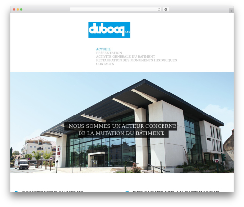 WordPress theme Architecture - dubocqsa.fr