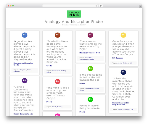 WordPress theme QuotesIn - analogyhub.com