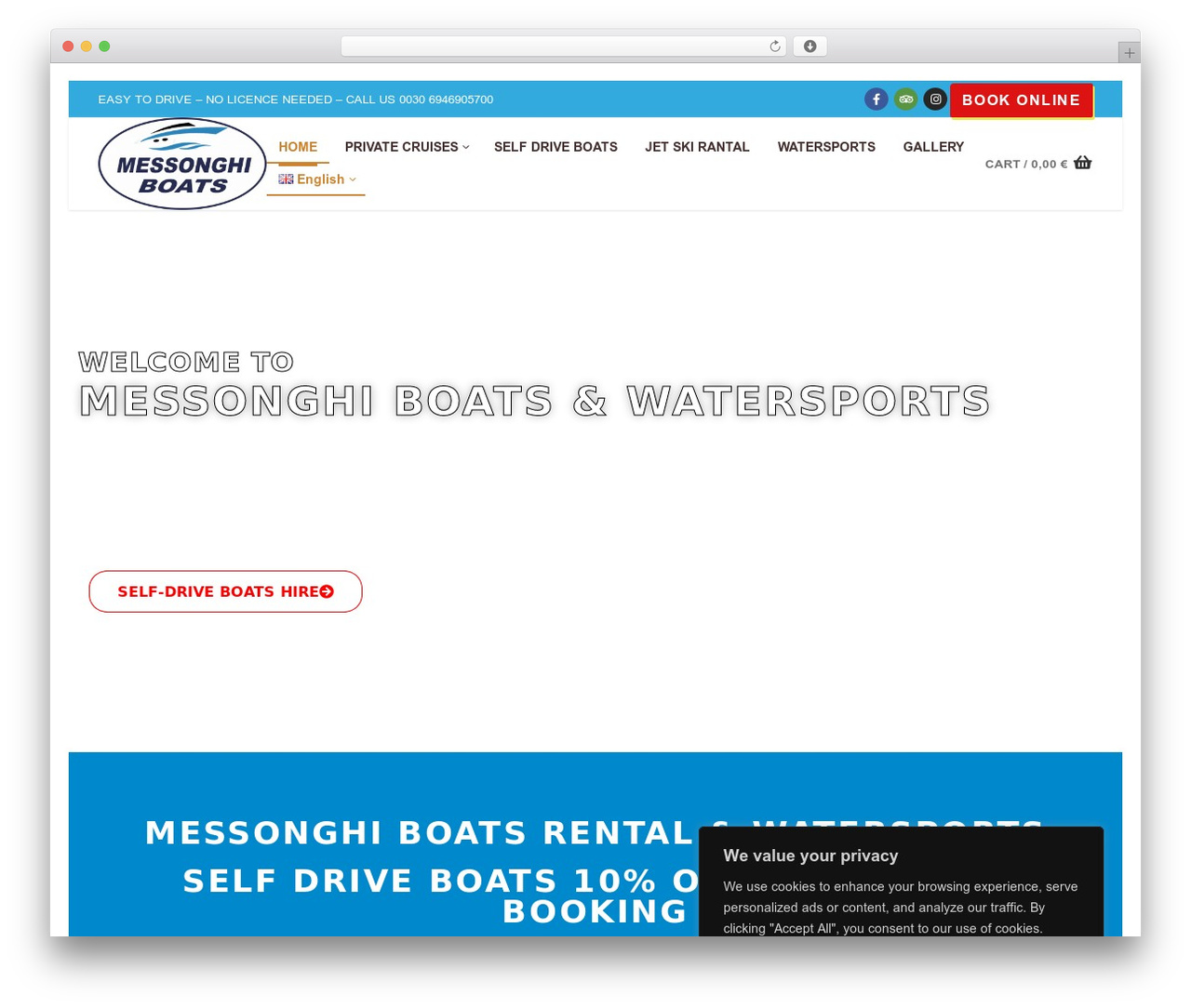 WordPress website theme Customify - messonghi-corfuboats.com