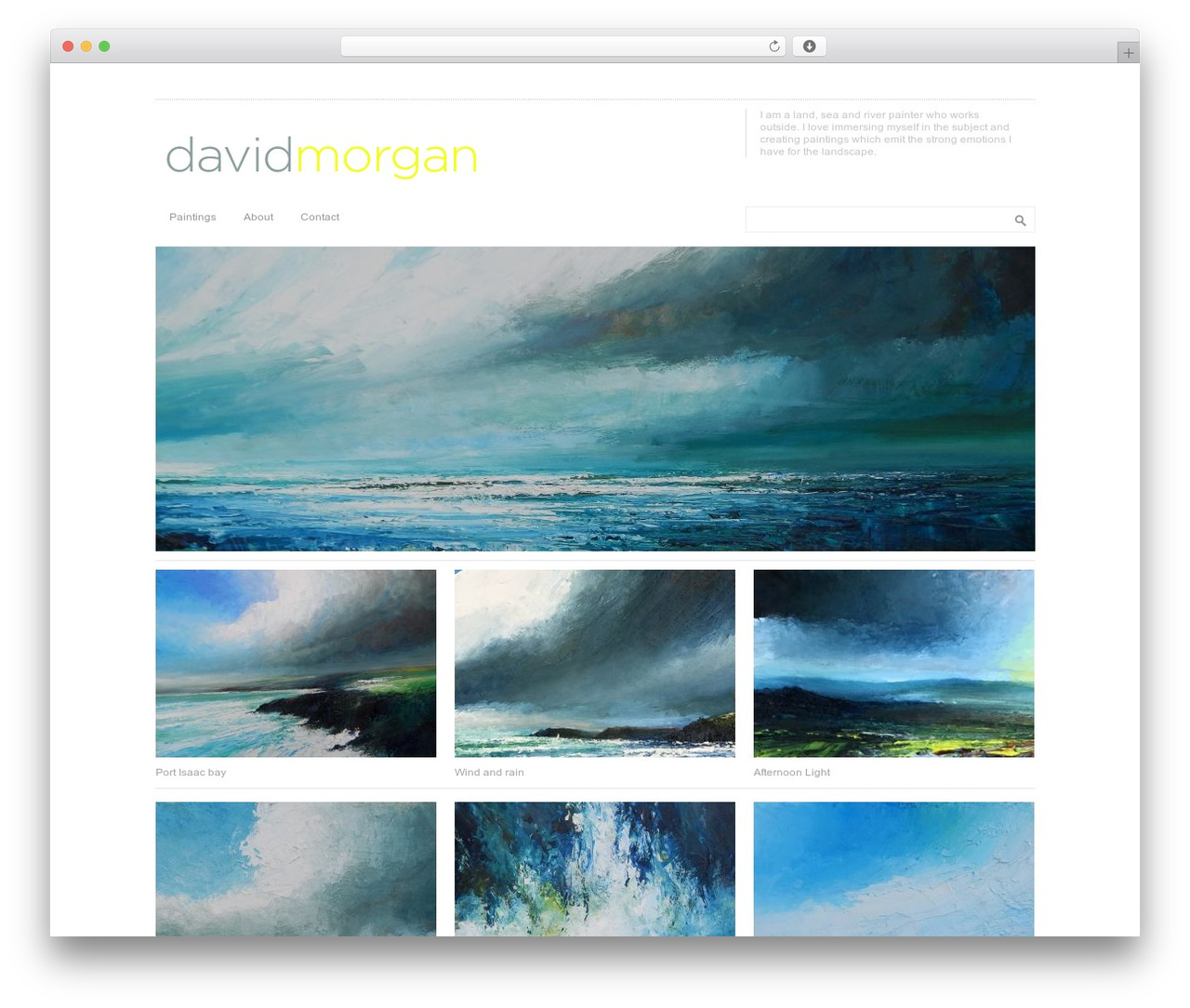 WP theme Architekt Theme - davidmorganart.com