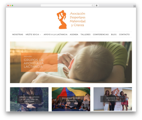 Aspect WordPress page theme - despertaresmaternidad.com