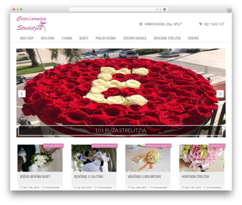 Blue Blog theme WordPress - dostavacvijeca-split.com