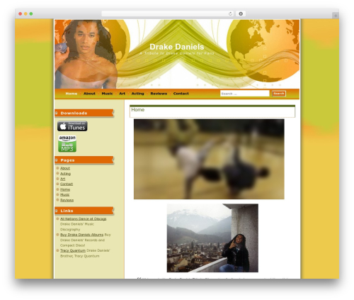Corporate Globe WordPress theme - drakedaniels.net
