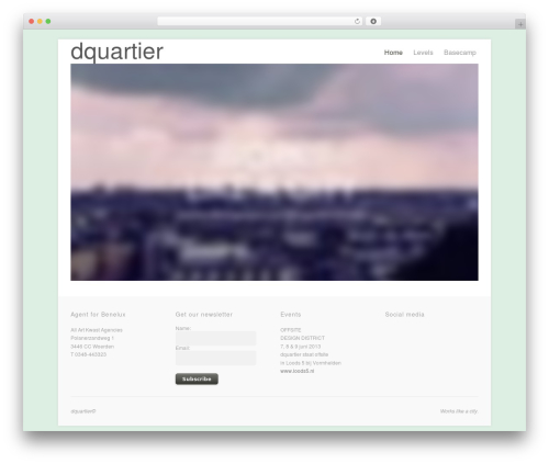Craft WordPress theme design - dquartier.com