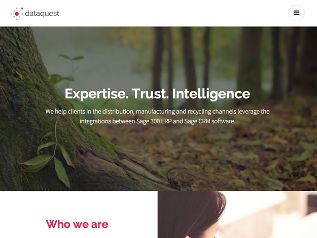 DataQuest WordPress theme design by Hidden Depth