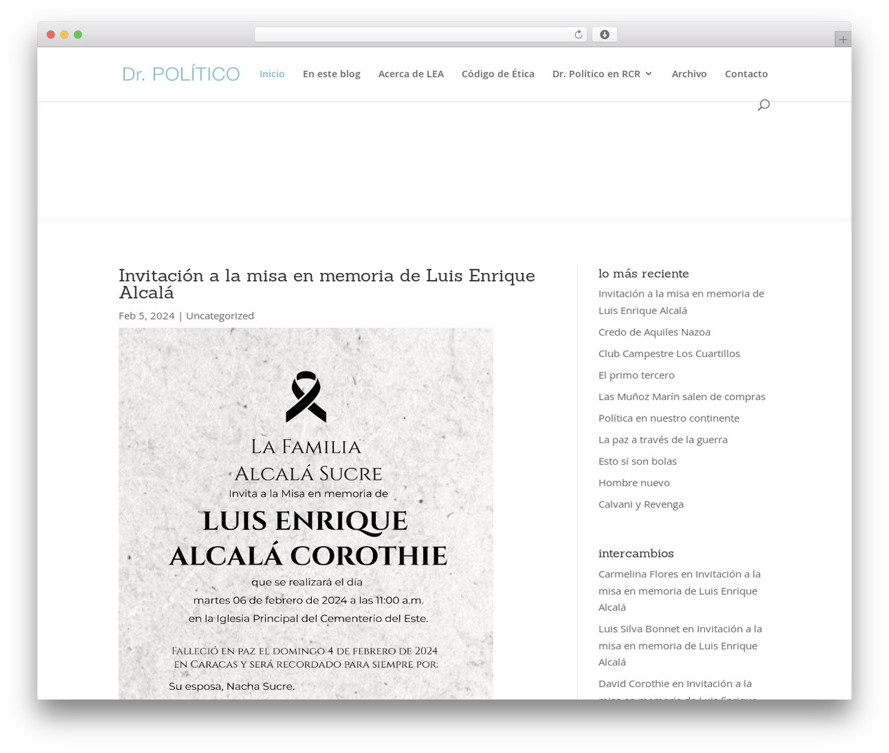 Divi WordPress theme - doctorpolitico.com