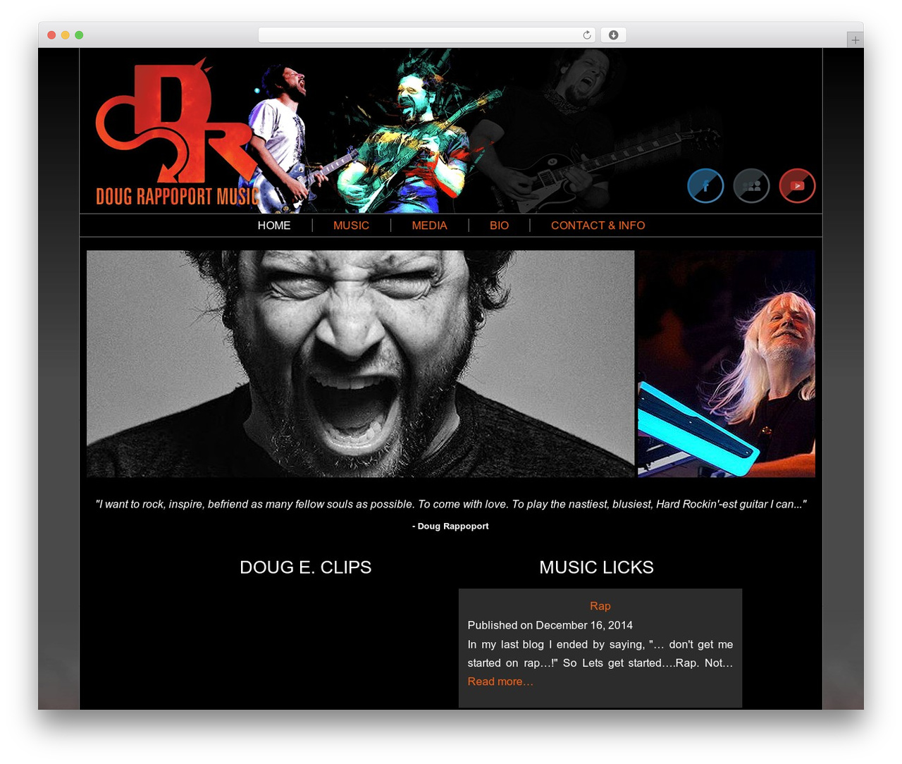 dougerappsmusic WordPress theme - dougrappoport.com