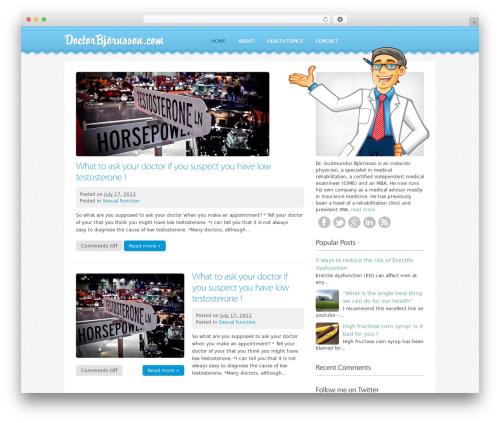 WordPress theme Breeze - doctorbjornsson.com