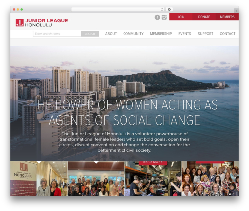 WordPress theme Customizable Theme 1 - juniorleagueofhonolulu.org