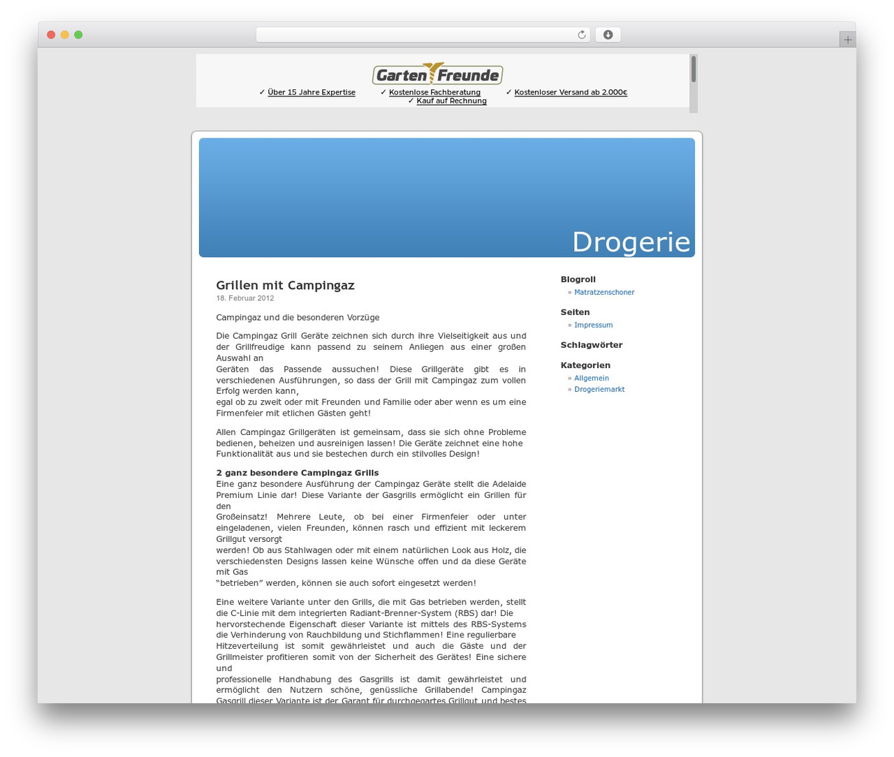 WordPress theme WVV Theme, based on WordPress Default - drogeri.de WordPress theme WVV Theme, based on WordPress Default - drogeri.de