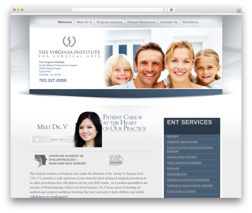 WordPress theme Dr. V Ent - drv-ent.com