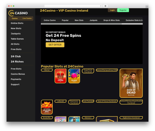 Slotslaunch WordPress plugin - 24casino.ie