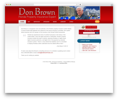 WordPress theme RedBel - donbrownflorida.com