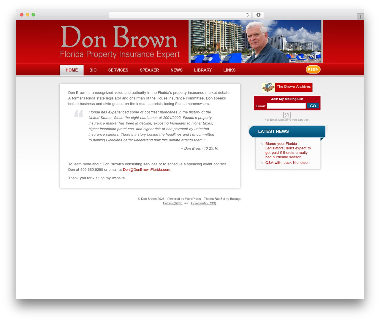 WordPress theme RedBel - donbrownflorida.com WordPress theme RedBel - donbrownflorida.com