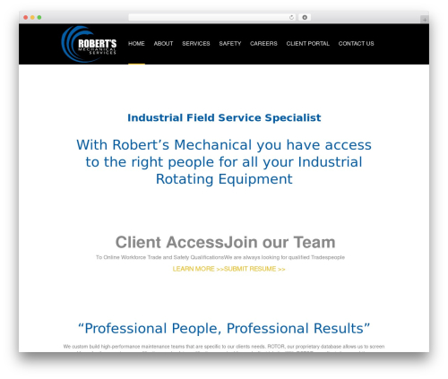 1 eCom WordPress theme - robertsmechanical.ca