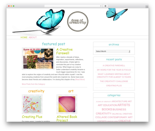 Adorable theme WordPress - doseofcreativity.com