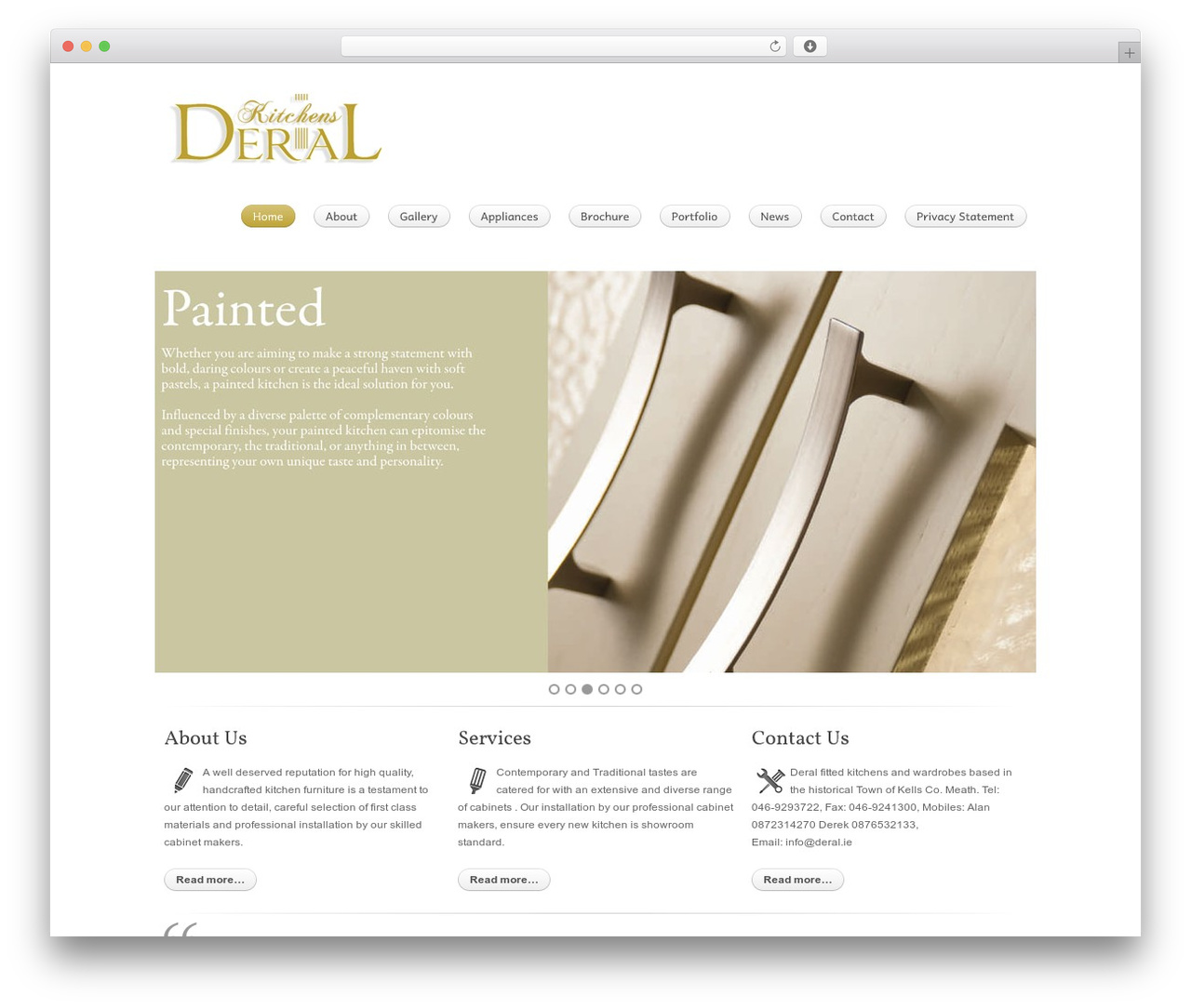 Clear Theme WordPress page theme - deral.ie