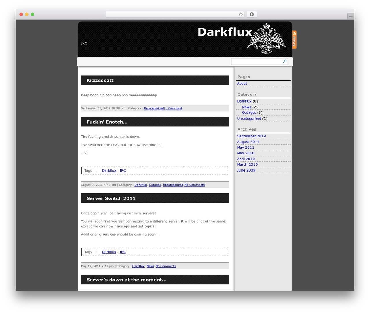 darkflux-black WordPress theme - darkflux.org
