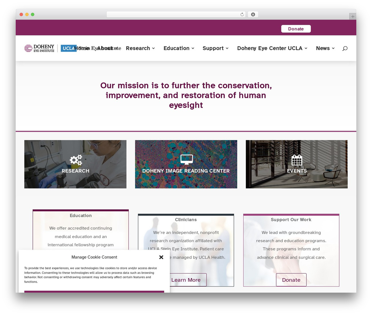 Divi WordPress theme - doheny.org