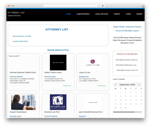 Uwp notifications WordPress plugin - attorneylistusa.com