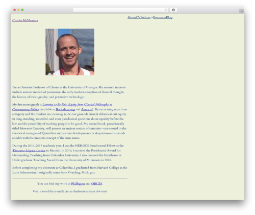 Observer WordPress website theme - charlesmcnamara.com