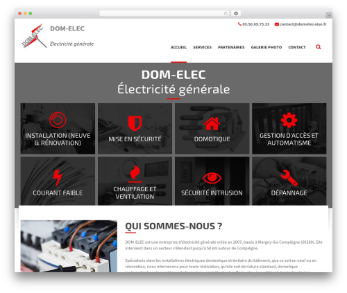 Theme WordPress Blue Collar - domelec-oise.fr
