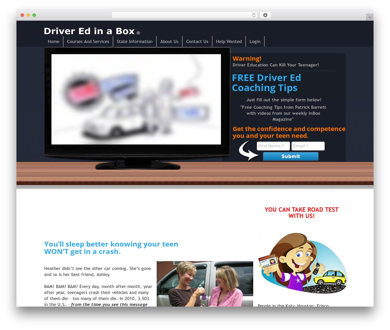 testtheme WordPress theme - driveredinabox.com