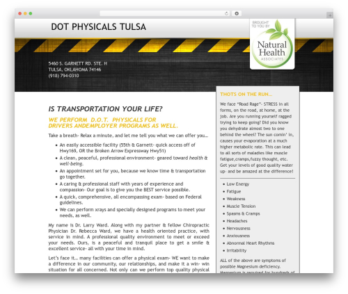 Theme WordPress DOT Physicals Theme - dotphysicalstulsa.com