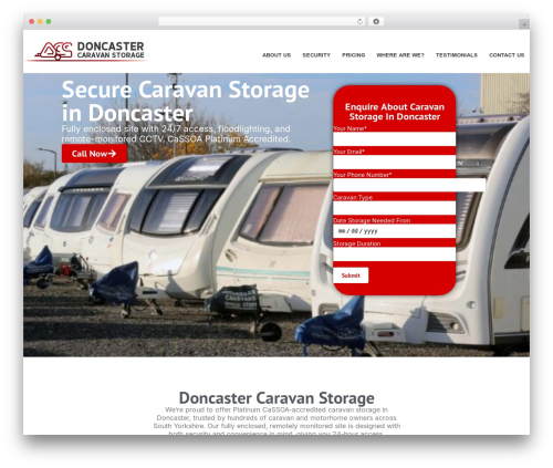WordPress theme DCS - doncastercaravanstorage.com
